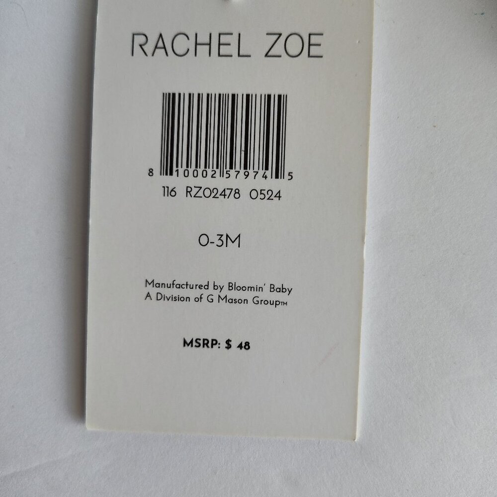 Infant SZ 0-3M RZ by Rachel Zoe  Ivory Bodysuit - Picture 4 of 4
